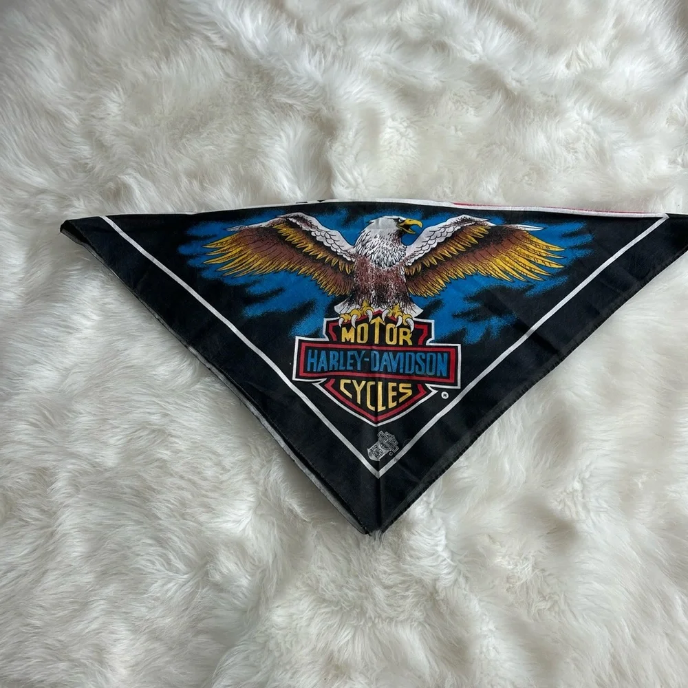 Harley-Davidson Black and Red Eagle Bandana